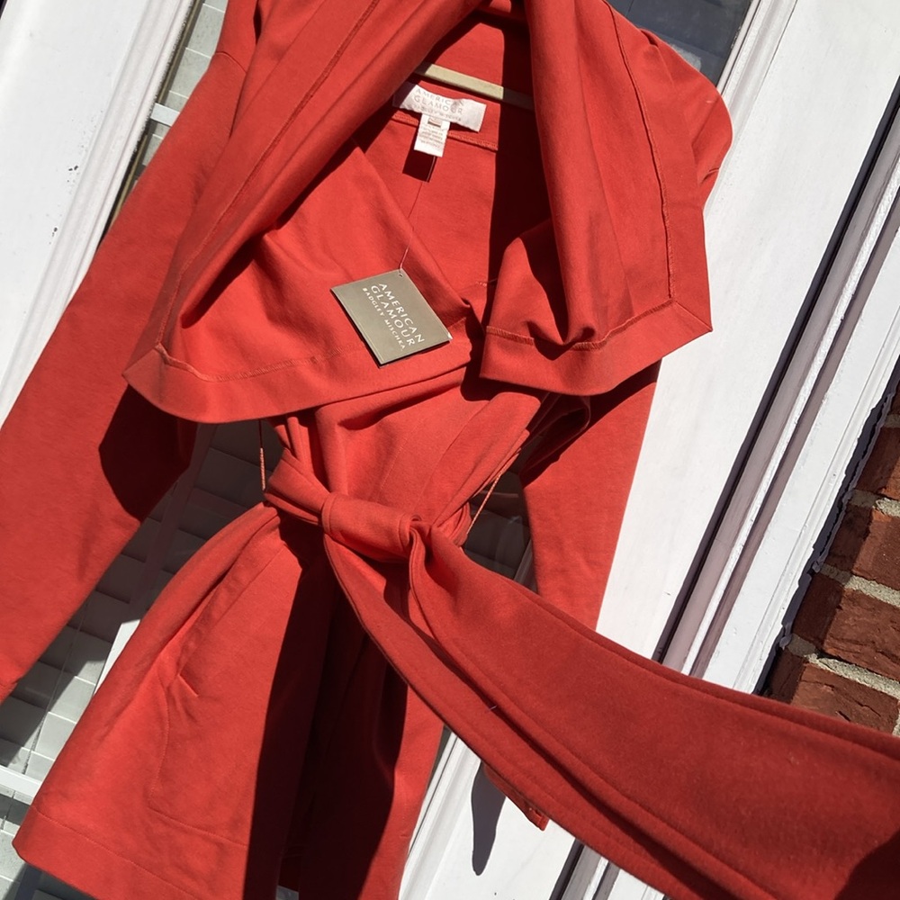 Jacket With Dramatic Collar Sz L - image 1